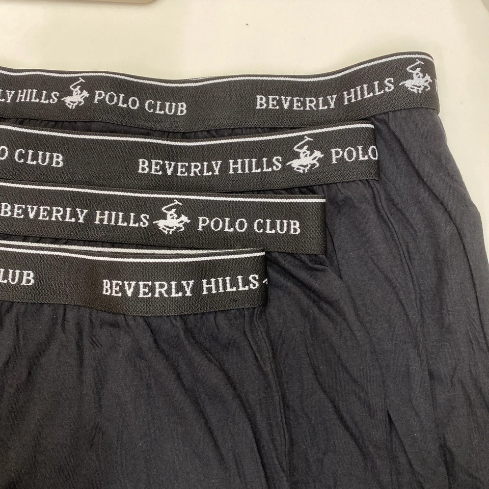 Beverly Hills поло клуб вязаный боксера хлопок нижнее белье 4-Pack размер L черный❗️ без ярлыков - Изображение 2 из 4