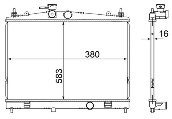 MotorküHler WasserküHler Mahle CR 856 000S FüR Nissan Juke F15 Van Cube Z12 16V-image