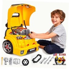 Large Truck Engine Toy for Kids: Mechanic Repair Car Kit for Toddlers -