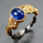 Handmade Blue Sapphire Ring 925 Sterling Silver Size 7.5 /R472722