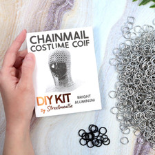 DIY Chainmail Coif Kit - Medieval Knight Hood Costume Armor Craft Kit