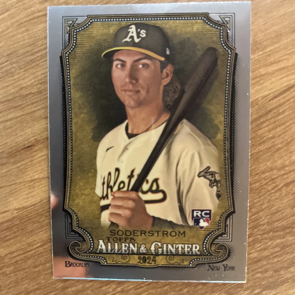 2024 Topps Allen & Ginter Chrome, Silver Foil, & Base Tyler Soderstrom #35 (RC) - Image 3 of 4