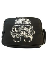 Insulated Lunch Bag Storm Trooper Star Wars Black White Bottle Holder Strap NEW