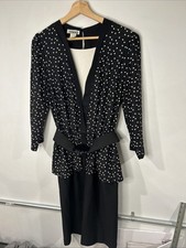 Vtg By Yakko Dress Black And White Beautiful Item Size 14