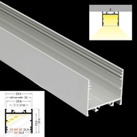"Alu-Profil / Leiste \"VARIO30-02\" FüR Led Streifen Aufbau Silber Eloxiert 1 Meter"