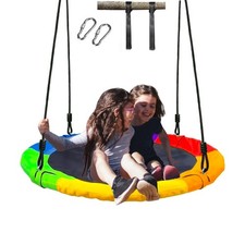 40" Saucer Tree Swing for Kids - 500Lb Weight Capacity, Waterproof Platform S...