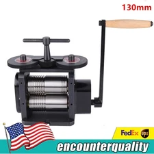 130mm Manual Rolling Mill Machine Flat Pattern Sheet Metal Jewelry Tool SALE