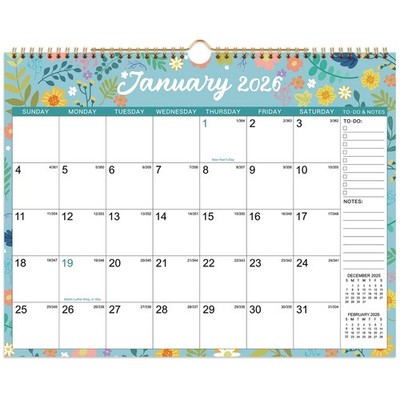 2026 Wall Calendar - 2026 Calendar, Jan. 2026 - Dec. 2026, 12 Monthly Wall