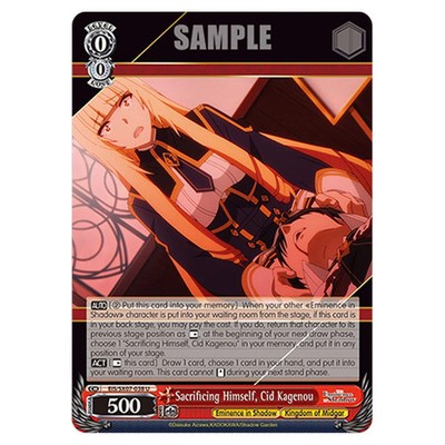 Weiss Schwarz Die Eminenz im Schatten opfert sich selbst, Cid Kagenou (U) EIS...