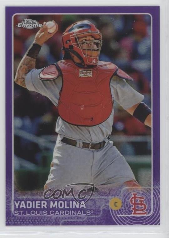 2015 Topps Chrome Purple Refractor 62/250 Yadier Molina #25 0t2