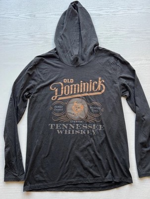 Tennessee Whiskey Long Sleeve Hooded T Shirt Mens Medium Old Dominick Distillery