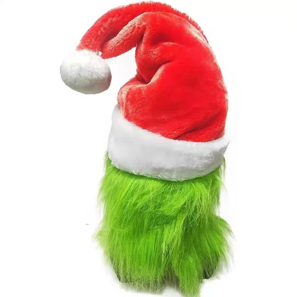 Máscara del Grinch Cabeza Completa Látex Navidad Navidad Juegos con disfraces Disfraz con sombrero Foto 4 de 4