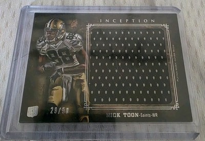 2012 Topps Inception  Rookie Jumbo Relics Nick Toon #JR-NT /50 (MEM, RC) Jersey