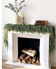 12FT 2x6FT Real Touch Cedar Garland Lush  Feathery Artificial Pine