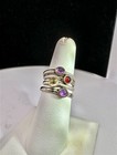 VINTAGE ESTATE 4-STACKABLE MULTI GEMSTONE BREATHTAKING RING-BANDS — photo 1