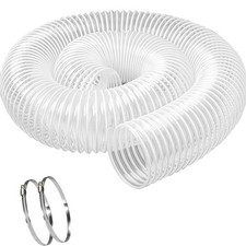 5" x 10' Heavy PVC Dust Collection Hose, Puncture Resistant PVC Dust Collecti...