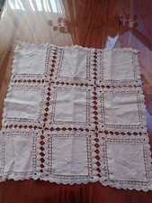 quadratische Mitteldecke, Tischdecke, Baumwolle, umhäkelt