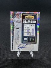 2020 Panini Contenders Draft Pick Justin Foscue Diamond Ticket Auto /15 Rangers