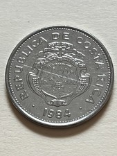 1984 Costa Rica Circulated 2 Colones Coin