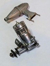 FOX 29 SLANT PLUG CONTROL LINE ENGINE W/ MUFFLER, GOOD COMPRESSION & CONDITION