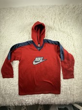 Vintage Nike Youth XL Travis Scott Center Swoosh Hoodie Red