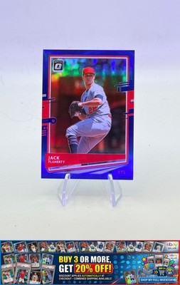 2020 Donruss Optic Jack Flaherty #182 True Blue St. Louis Cardinals #/75 SP