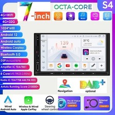 7" Double 2Din 8Core Android 12 Car Stereo WiFi CarPlay GPS Navi Radio BT 4 32GB