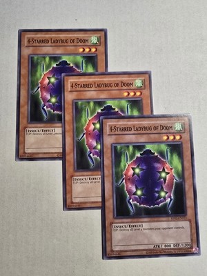 3x 4-Starred Ladybug of Doom RP02-EN022 Retro Pack 2 2020 Date Reprint x3