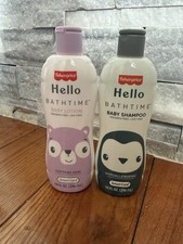 Fisher-Price Hello Bathtime Baby Lotion  Shampoo Set, Fragrance Free