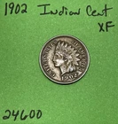 1902  Indian Head Cent / Penny 1c Xf  Extra Fine