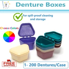 Denture Retainer Cases Dental Teeth Guard Holder, Travel Cleaning Container