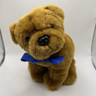 1992 Ganz Shiri Shar-Pei Plush Stuffed Animal Toy Dog 10" Realistic Brown Vtg
