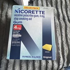 Nicorette Nicotine Gum 4MG Original Flavor 170ct EXP 09/2027 