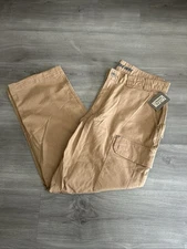 Duluth Trading Flex Fire Hose Pants Men Size 40x32 Relaxed Fit Brown Cargo Work