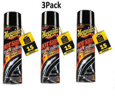 #ad Meguiar#x27;s Hot shine High Gloss Tire Coating G13815 15 oz 3 Bottles $14.15