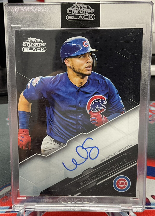 2020 Topps Chrome Black Willson Contreras Base Auto Chicago Cubs CBA-WC