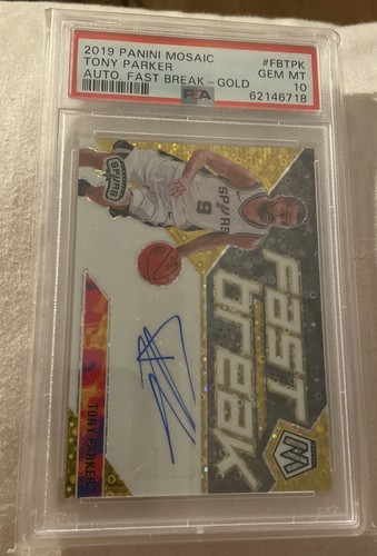 Tony Parker [Gold] #FB-TPK 2019 Panini Mosaic Autographs Fast Break card