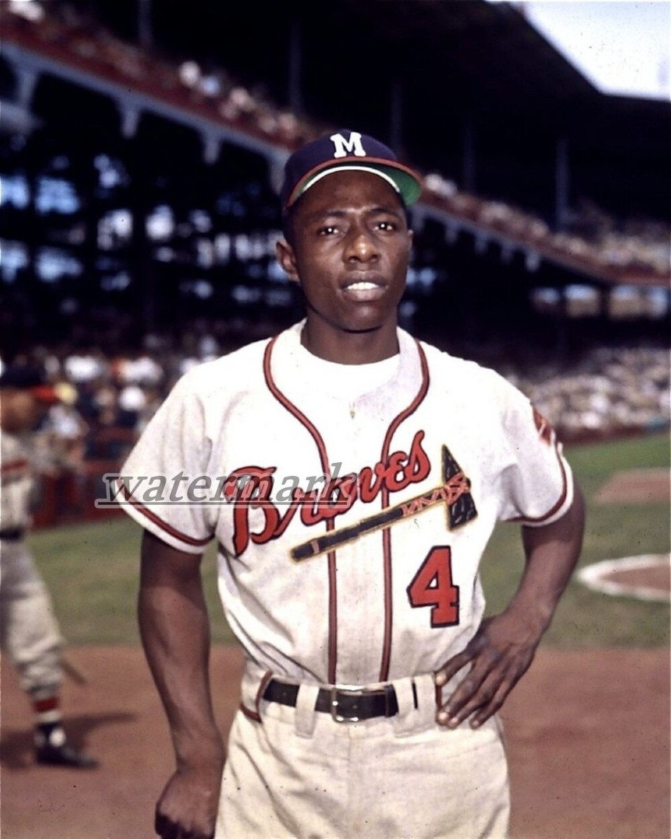 MLB Milwaukee Braves Hank Aaron Color X 10 Photo Picture