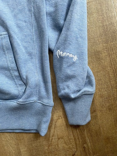 GORGEOUS MONEY CLOTHING LIGHT BLUE FULL ZIP HOODED TOP / HOODIE - SIZE SMALL - Picture 2 of 11