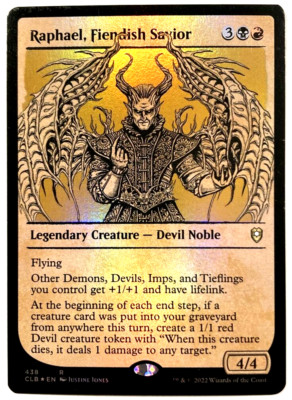 MTG Raphael, Fiendish Savior *SHOWCASE FOIL* Battle for Baldur's Gate 438 NM