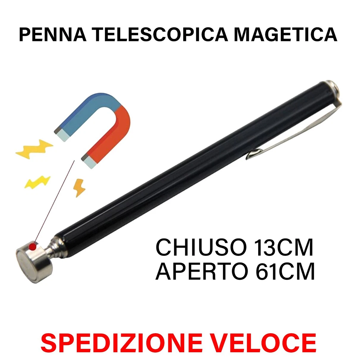 Magnete telescopico con testa flessibile - Beta 1712TFS