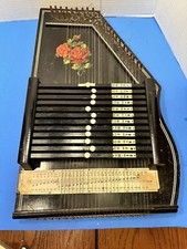 RARE 1930 - 40'S 32 String GERMAN BLACK Rosen 12 Chord Autoharp Key of D
