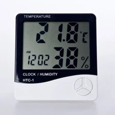 Digital Temperature Humidity Hygrometer Alarm Data Clock Calendar Thermometer #