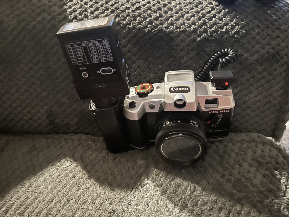 Canon TC-8000 Motor Drive 35MM Camera with Flash & With Bag.. | eBay