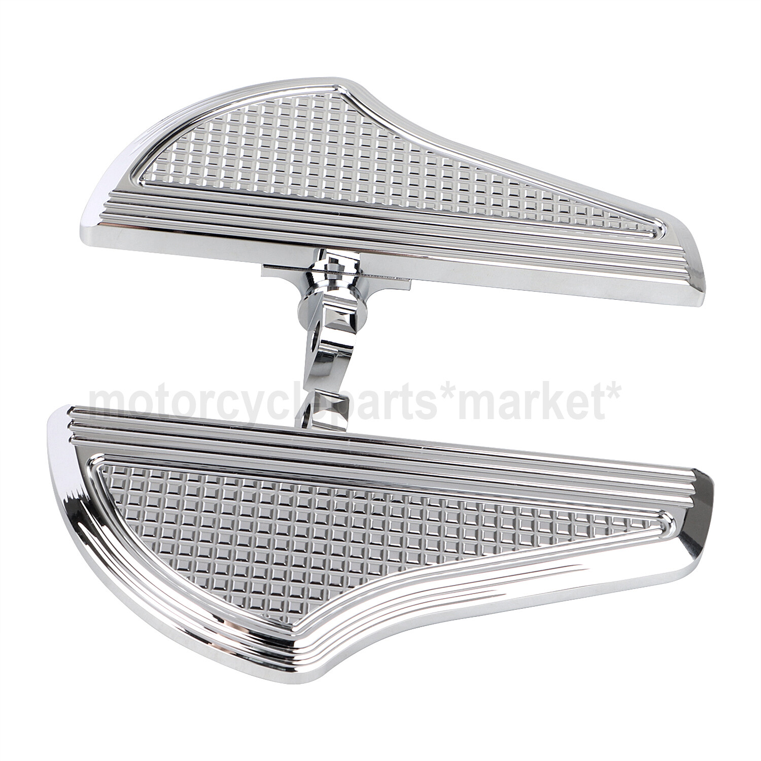 Chrome Rear Passenger Defiance Floorboards For Harley Road Street Glide