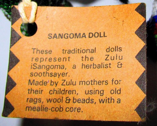 2 Authentic South African Zulu Sangoma Dolls Big and Small Great Condition - Picture 4 of 4