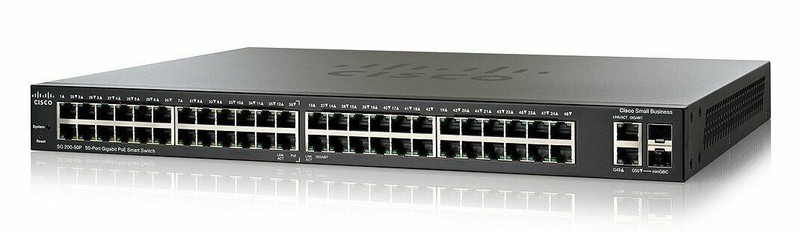 🔥 Managed Network Switch Cisco SG200-50P 48 Gigabit Ports ⚡️