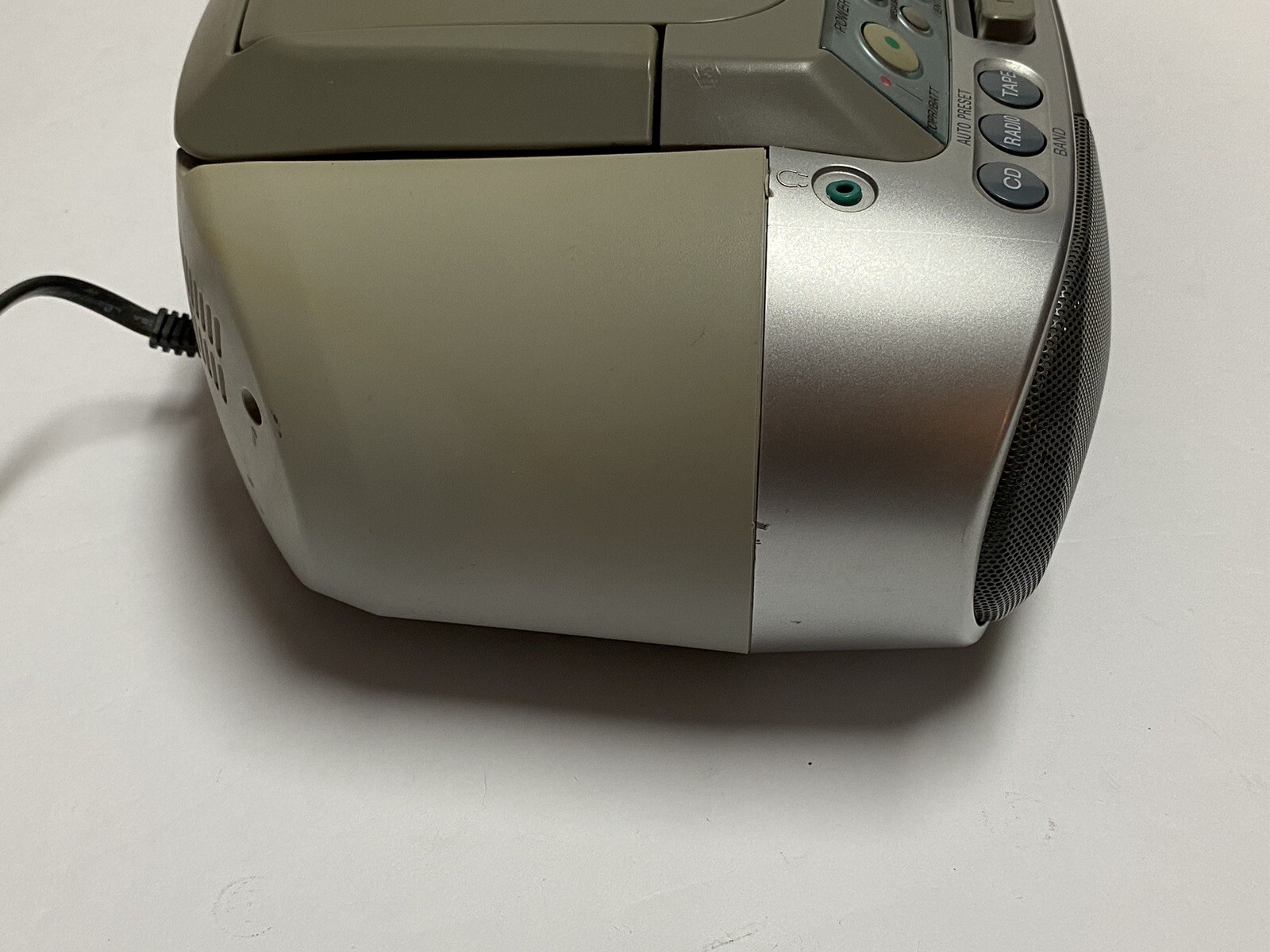 SONY CFD-S01 CD Player Radio Cassette Recorder Portable Boombox System Silver