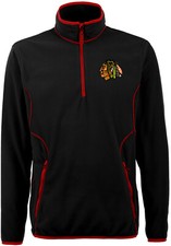 Chicago Blackhawks Black/Red Ice Long Sleeve 1/4 Zip Pullover