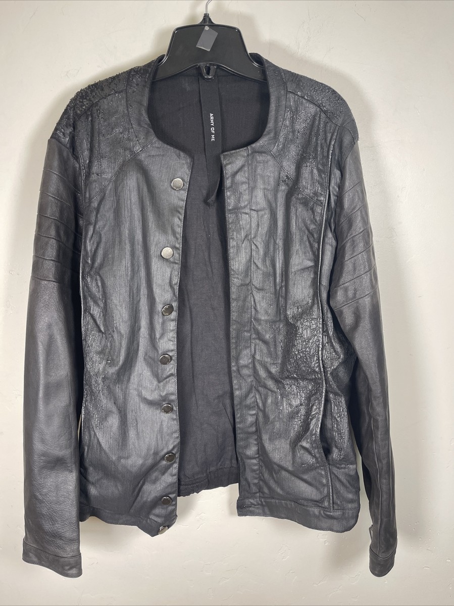 Army Of Me Streetwear Waxed Distressed W Leather Sleeves Army Of Me Streetwear Waxed Distressed W Leather Sleeves